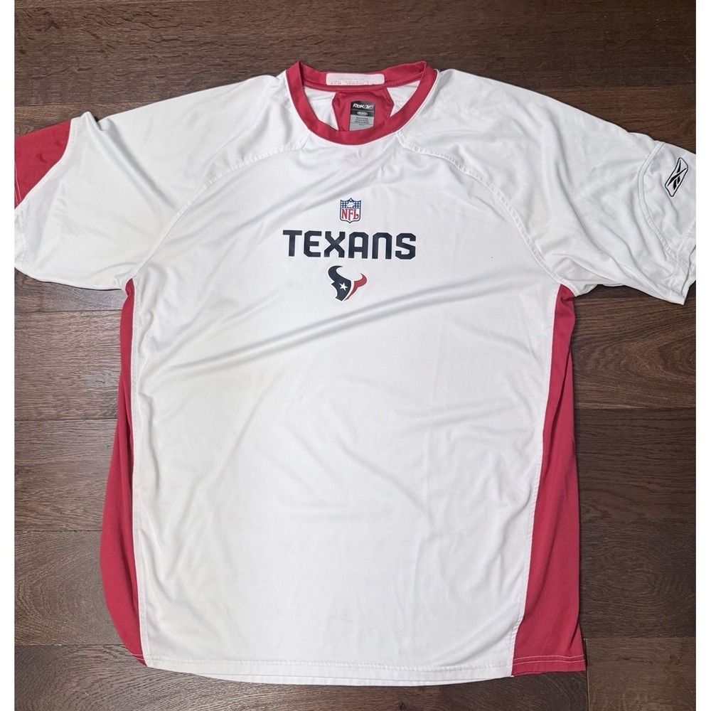 Reebok Houston Texans NFL AFC South Performance Shirt 2XL White Red